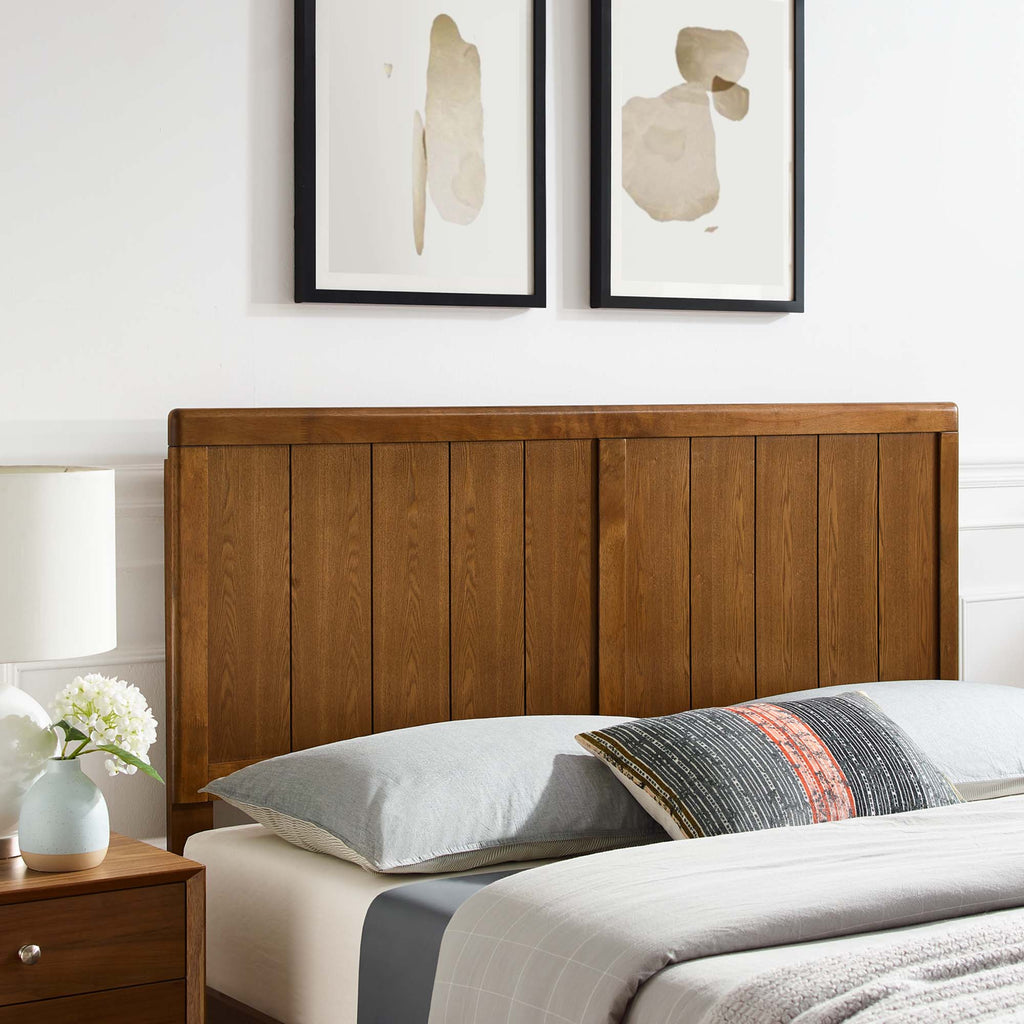 Robbie Wood King Headboard - Walnut
