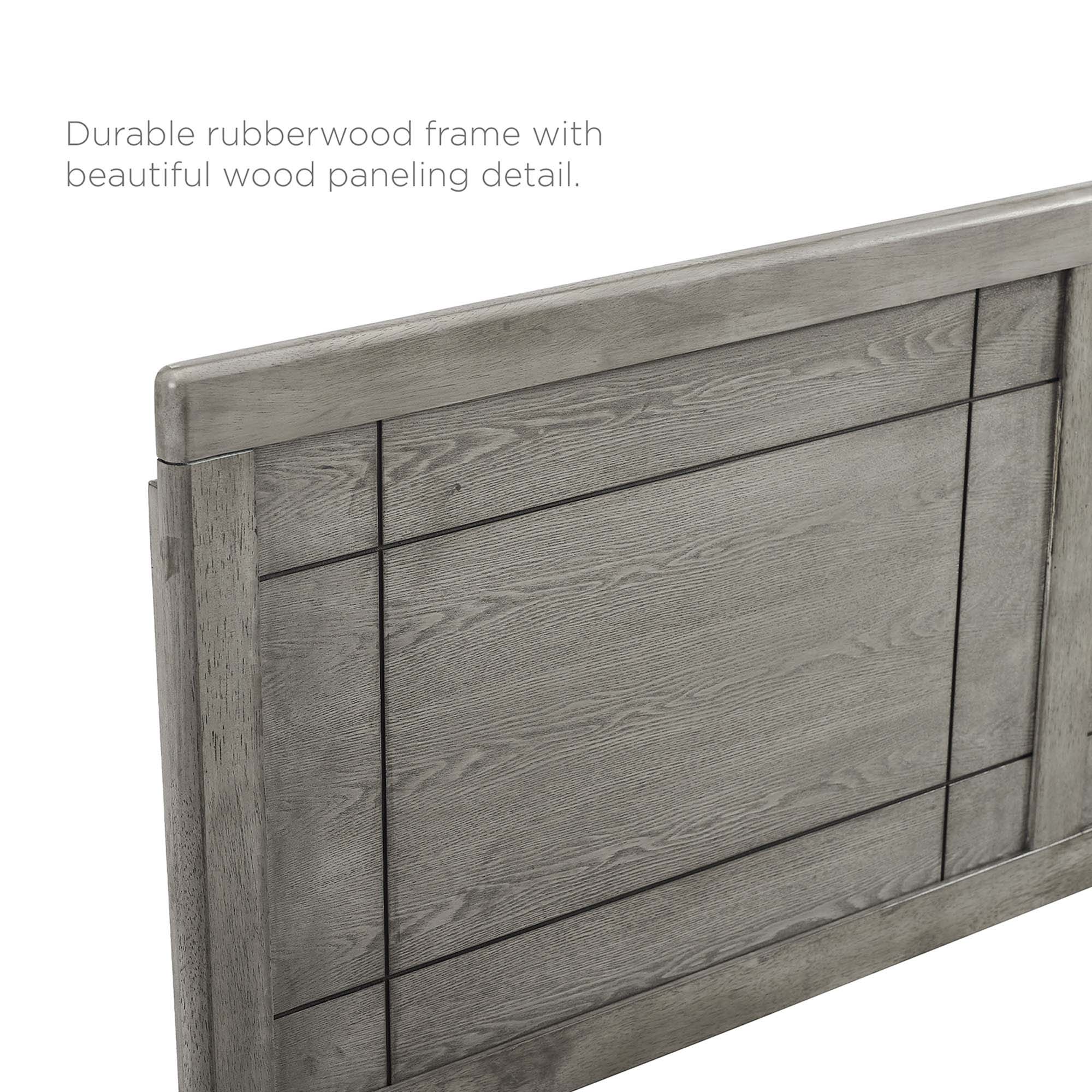 Archie Wood Twin Headboard - Gray
