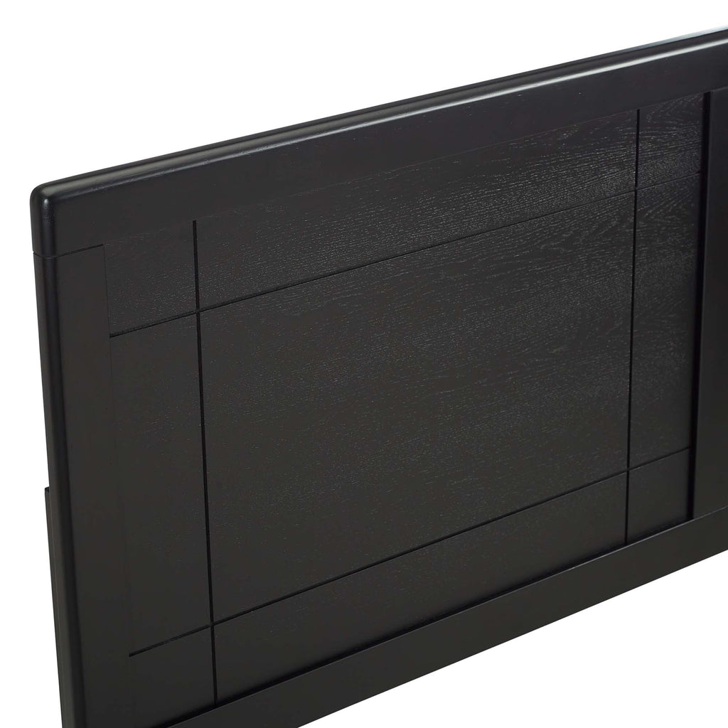 Archie Wood Full Headboard - Black