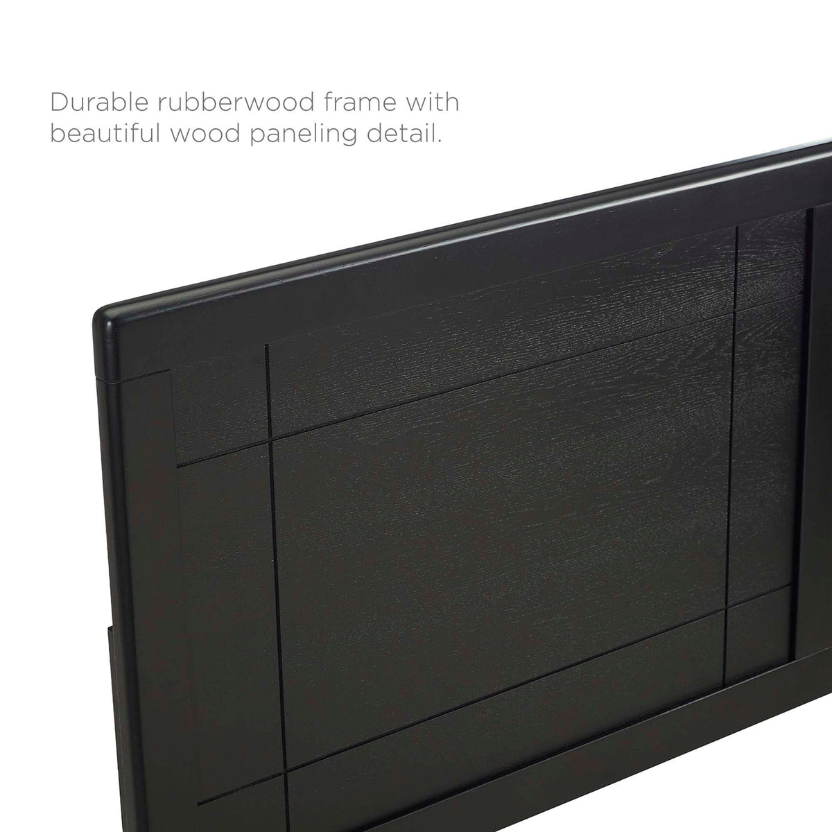 Archie Wood Full Headboard - Black