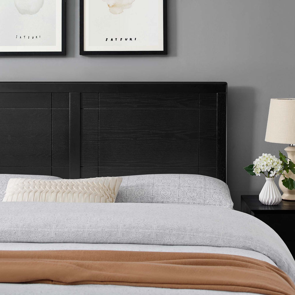 Archie Wood Full Headboard - Black