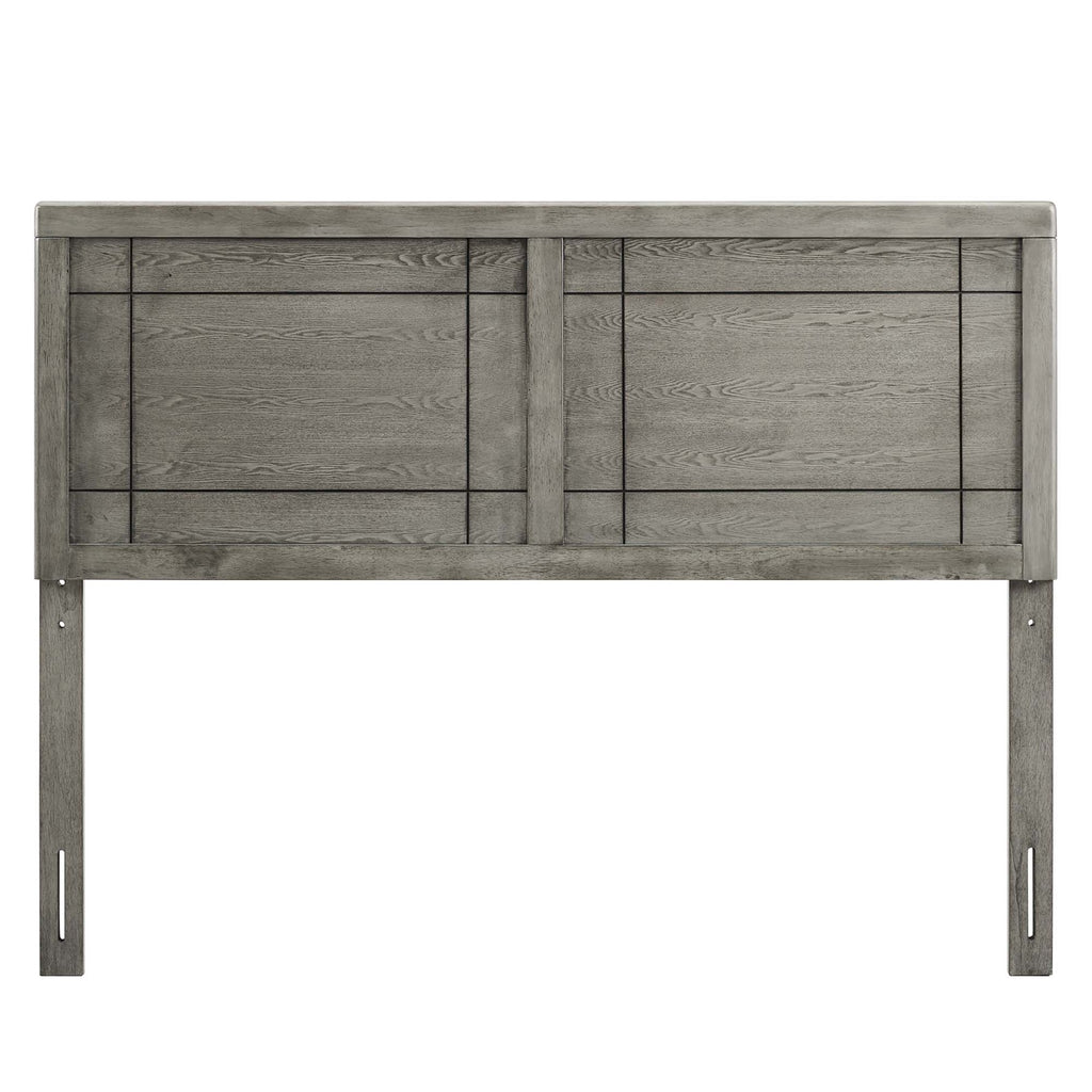 Archie Wood Queen Headboard - Gray