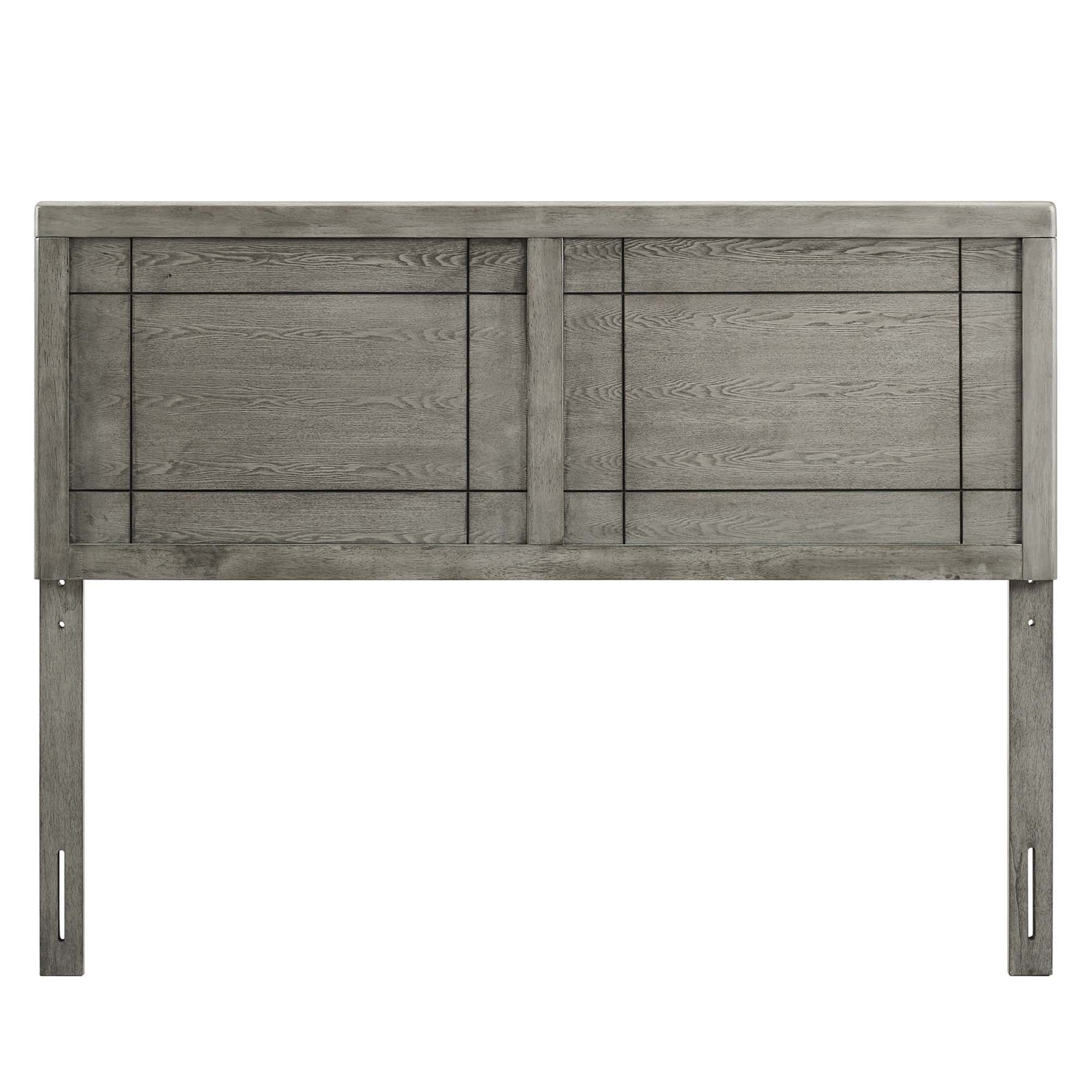 Archie Wood King Headboard - Gray
