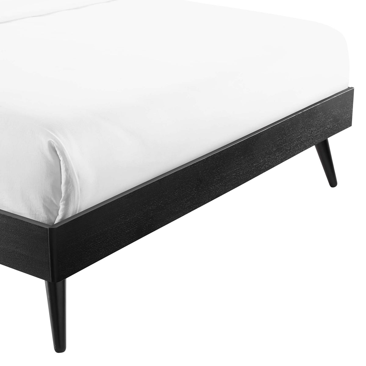 Margo Wood Full Platform Bed Frame - Black
