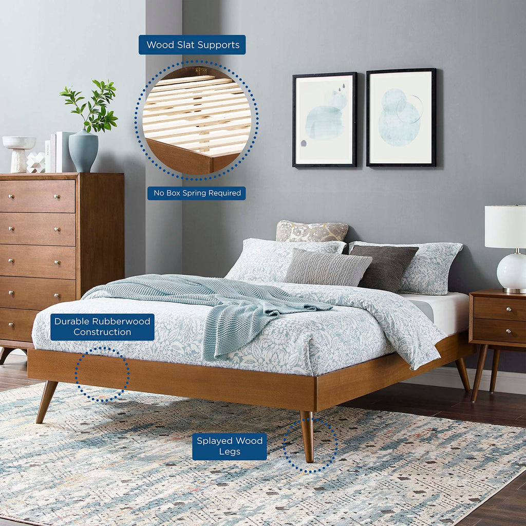 Margo Wood Full Platform Bed Frame - Walnut