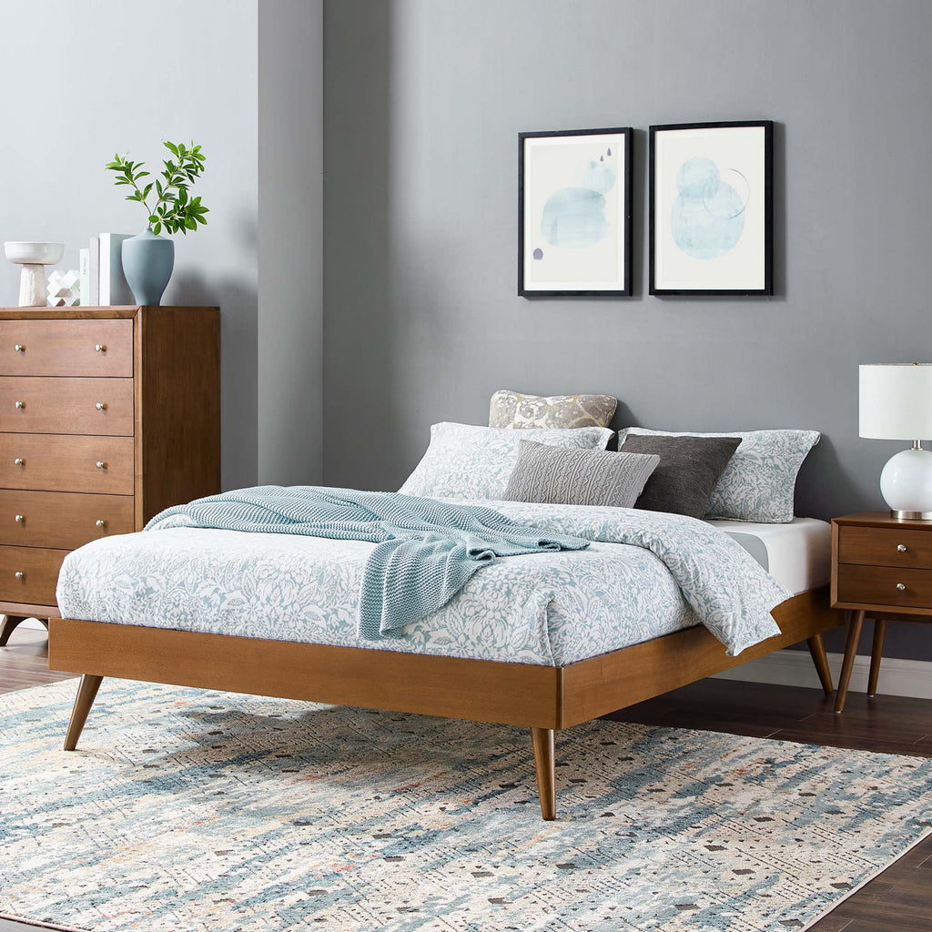 Margo Wood Full Platform Bed Frame - Walnut