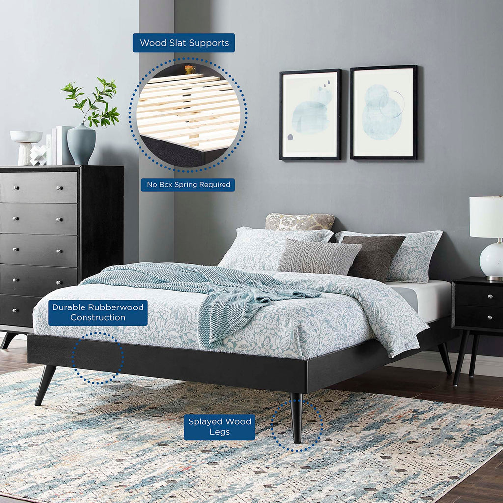 Margo Wood Queen Platform Bed Frame - Black