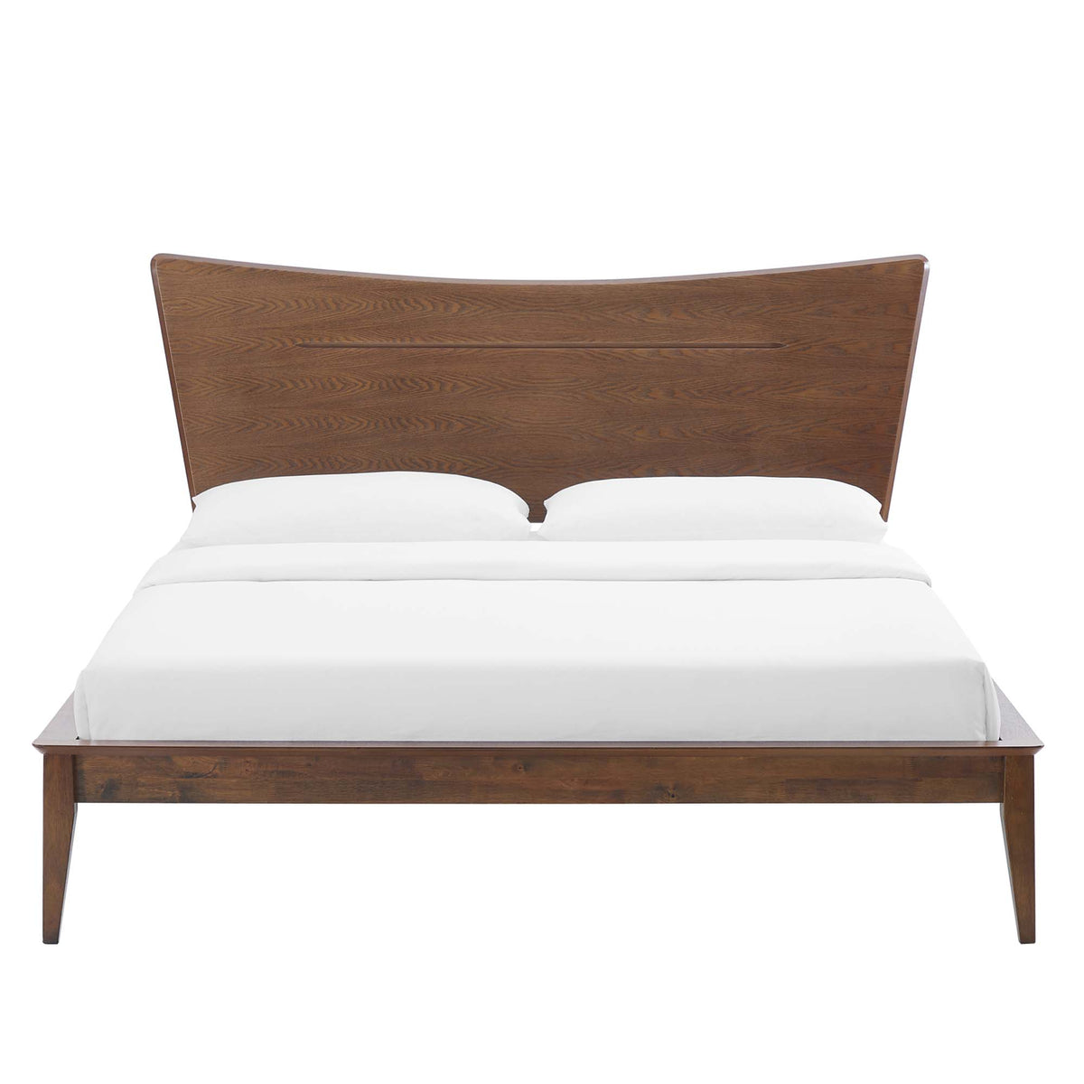 Astra Wood Queen Platform Bed - Walnut