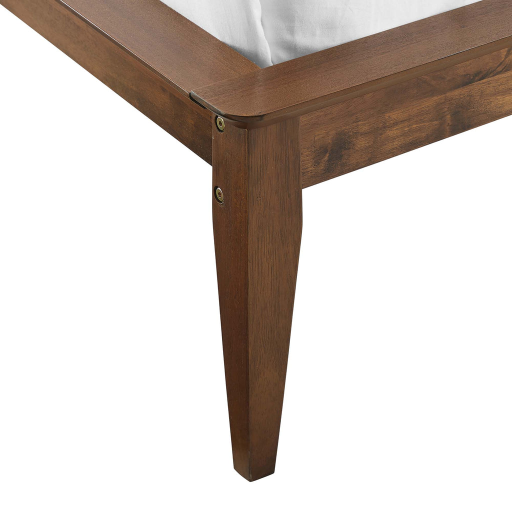 Astra Wood King Platform Bed - Walnut