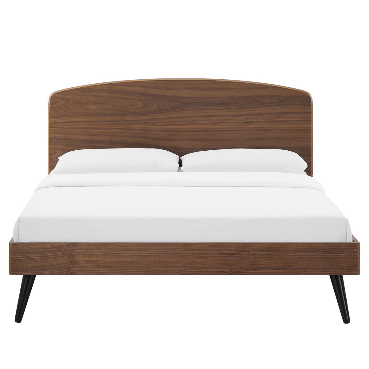 Bronwen Wood Queen Platform Bed - Walnut