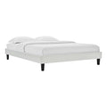 Reign Performance Velvet Platform Bed Frame - Light Gray — Light Gray Twin