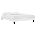 Reign Performance Velvet Platform Bed Frame - White — White Twin