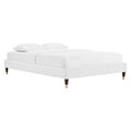 Harlow Performance Velvet Platform Bed Frame - White — White Full