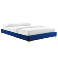 Sutton Performance Velvet Full Bed Frame - Navy