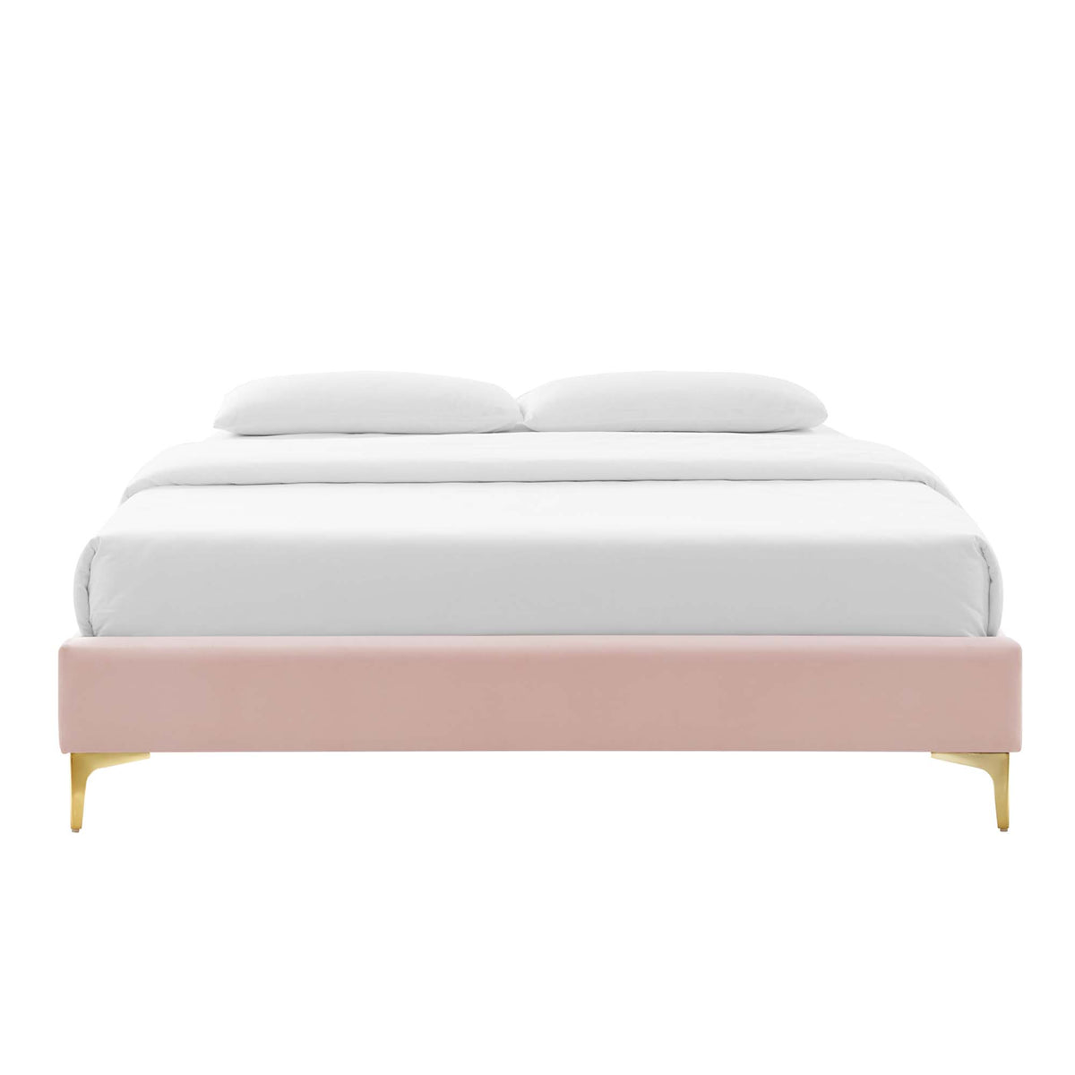 Sutton Performance Velvet Full Bed Frame - Pink