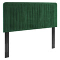 Milenna Channel Tufted Performance Velvet Twin Headboard - Emerald