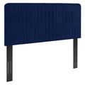 Milenna Channel Tufted Performance Velvet King/California King Headboard - Navy