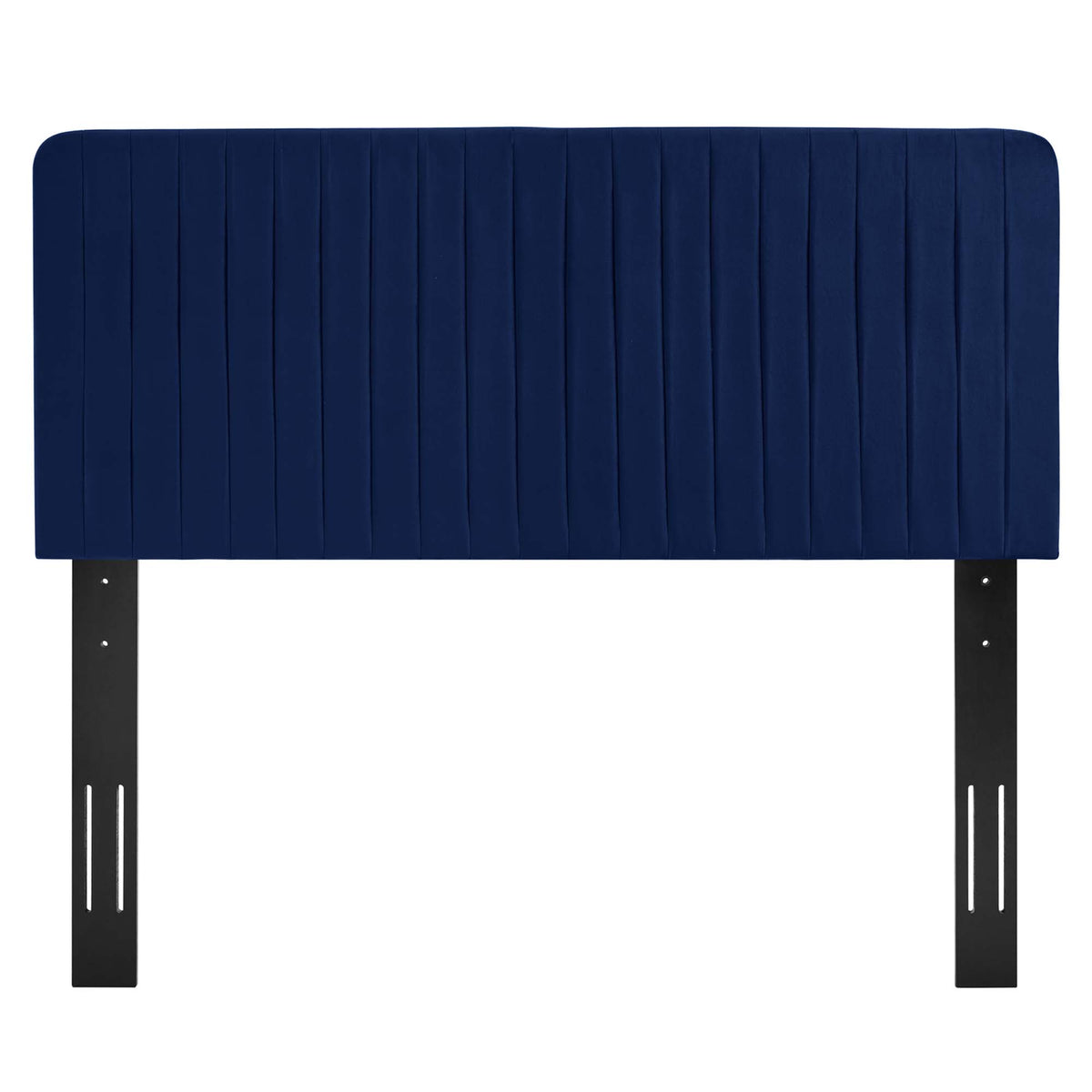 Milenna Channel Tufted Performance Velvet King/California King Headboard - Navy