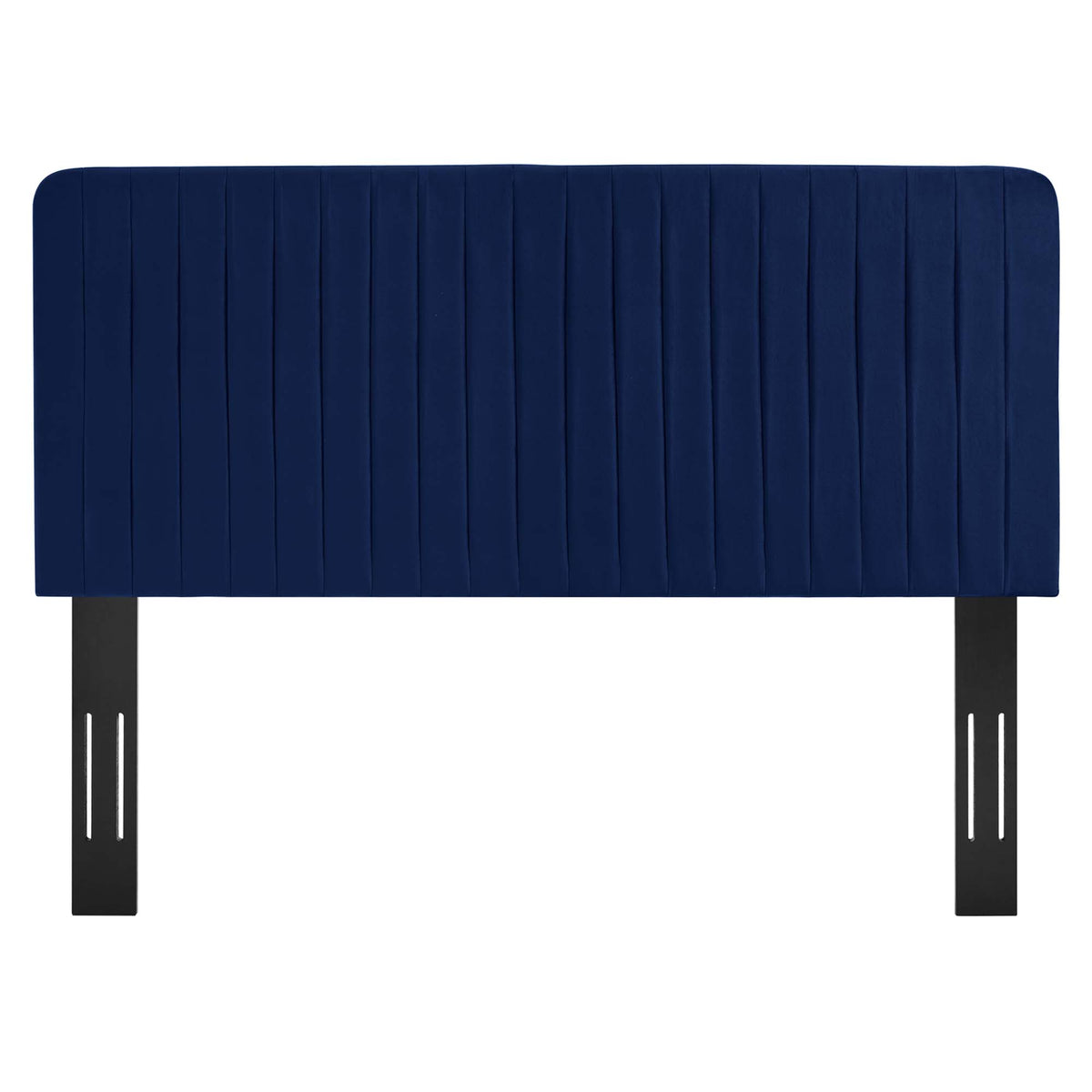 Milenna Channel Tufted Performance Velvet King/California King Headboard - Navy