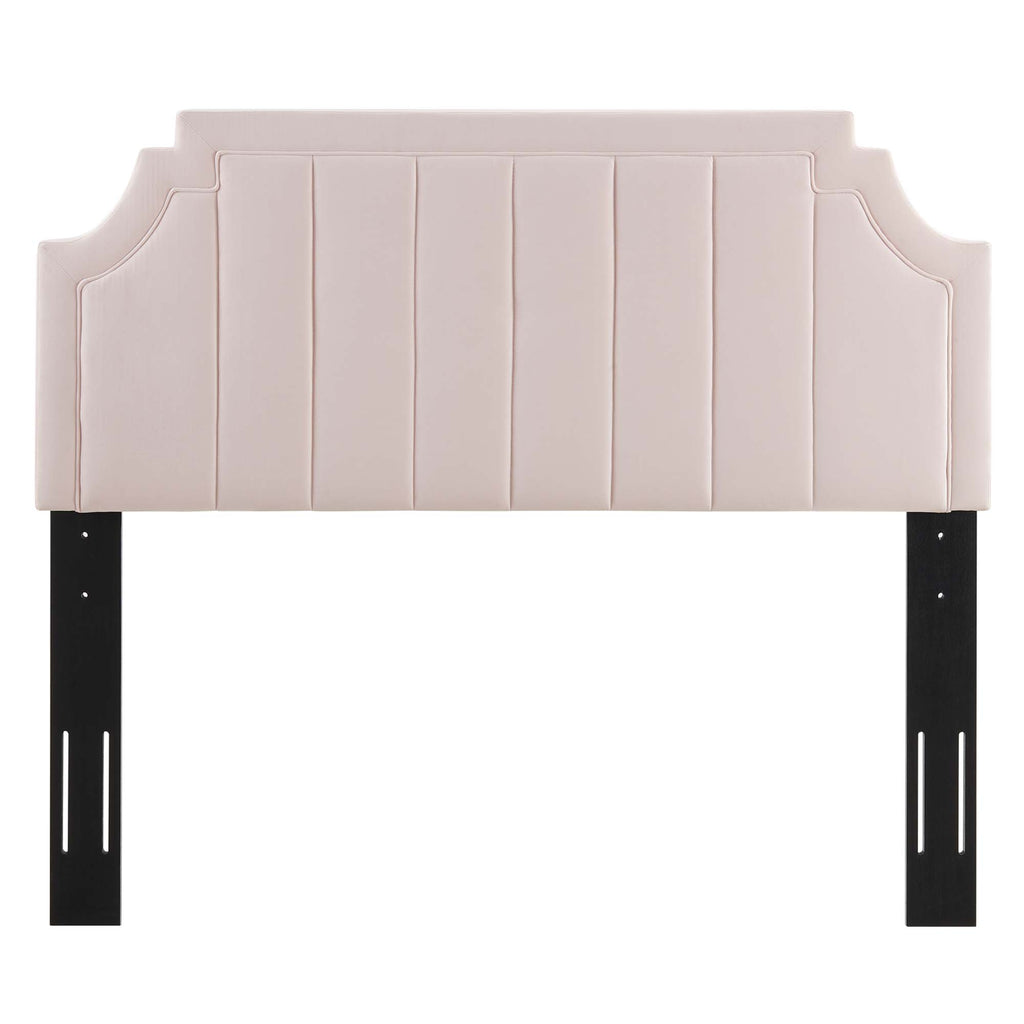 Alyona Channel Tufted Performance Velvet Twin Headboard - Pink