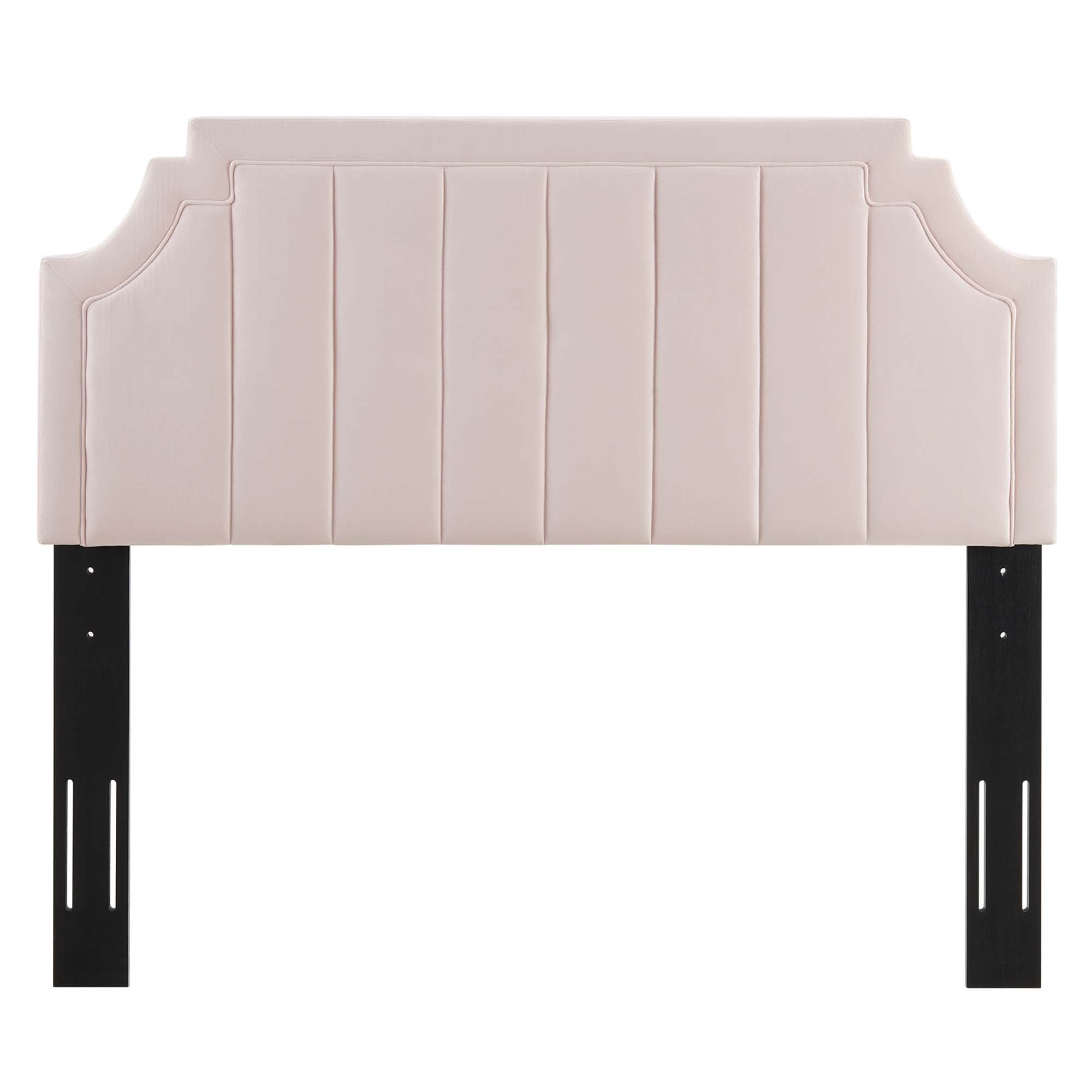 Alyona Channel Tufted Performance Velvet Twin Headboard - Pink