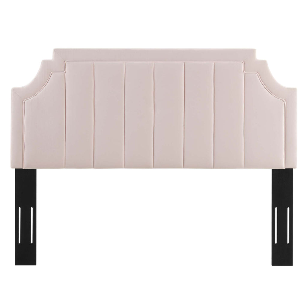 Alyona Channel Tufted Performance Velvet Twin Headboard - Pink