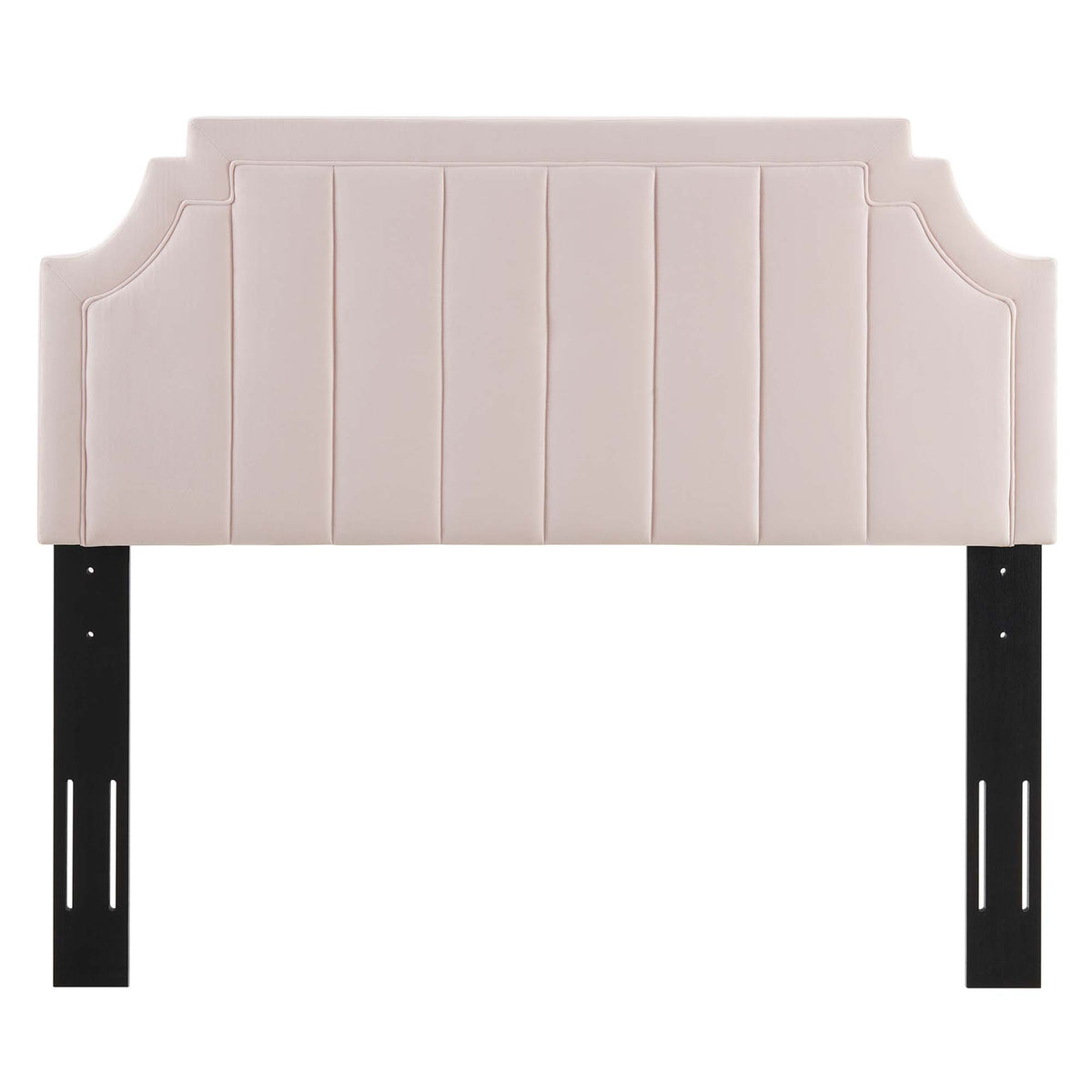 Alyona Channel Tufted Performance Velvet Full/Queen Headboard - Pink