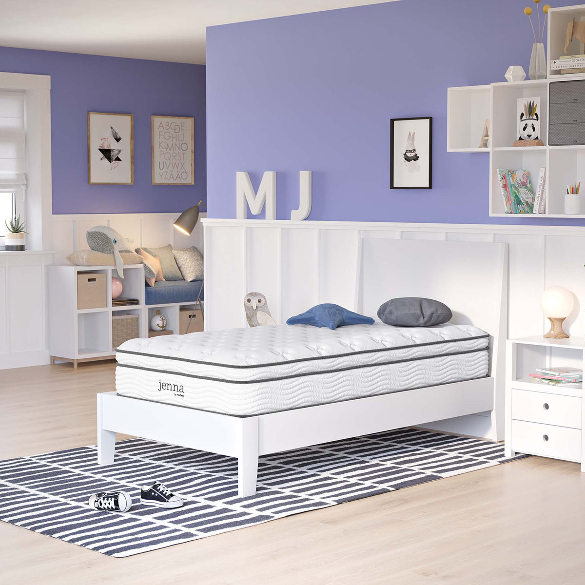 Jenna 10" Innerspring and Foam Twin XL Mattress - White