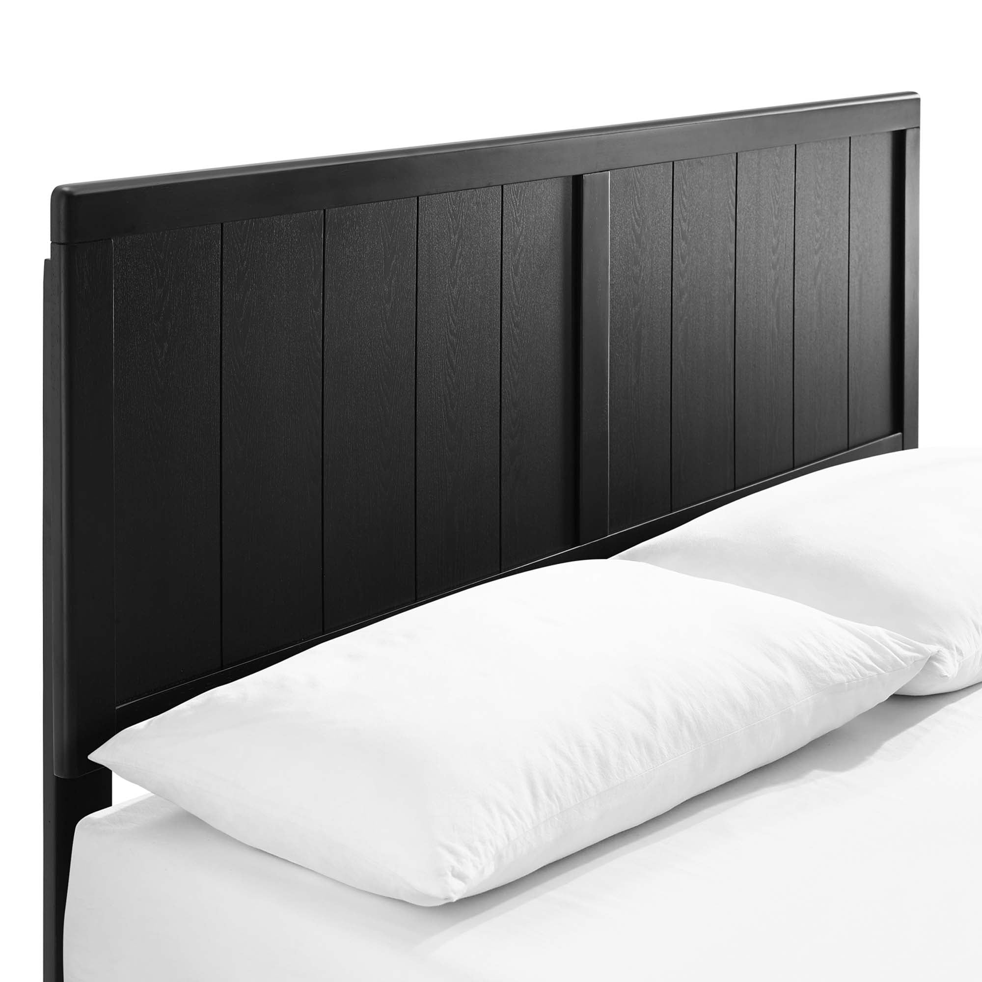 Alana Wood Queen Platform Bed With Splayed Legs - Black