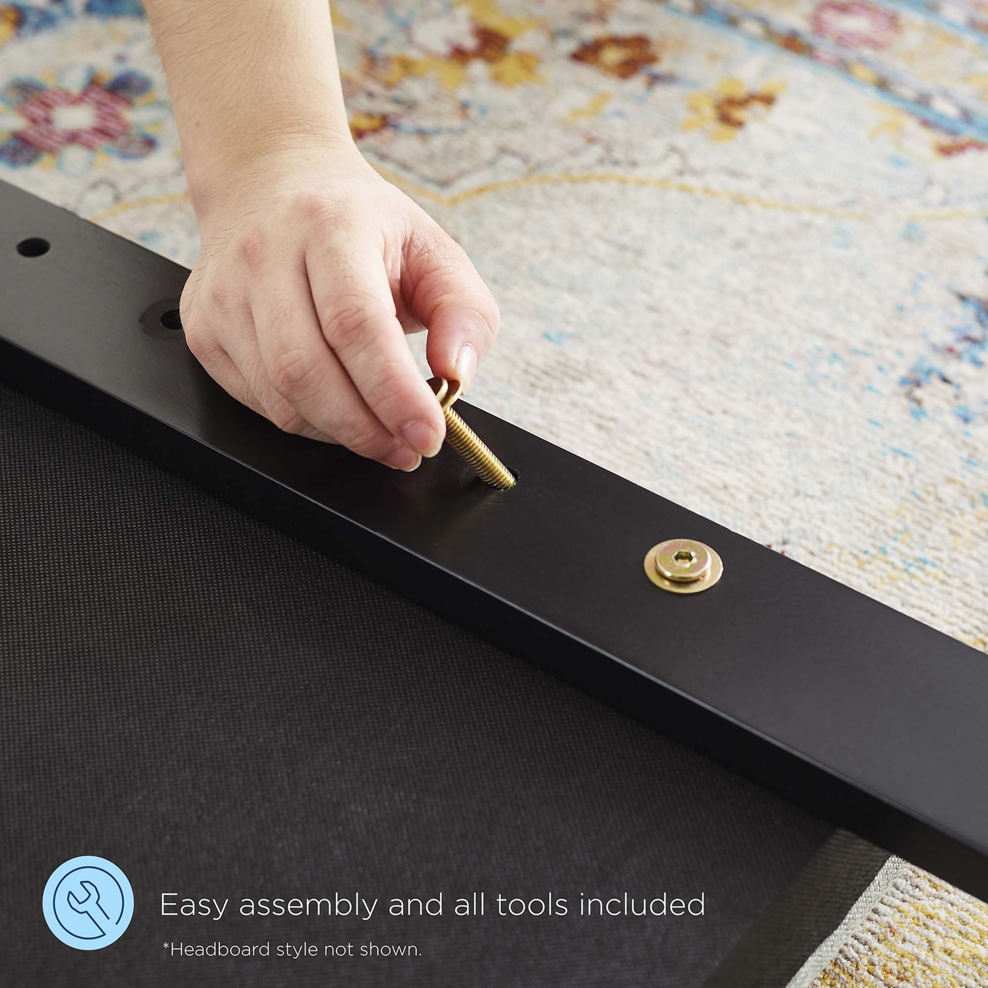 Alana Wood Queen Platform Bed With Splayed Legs - Walnut