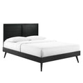 Marlee Wood Queen Platform Bed With Splayed Legs - Black