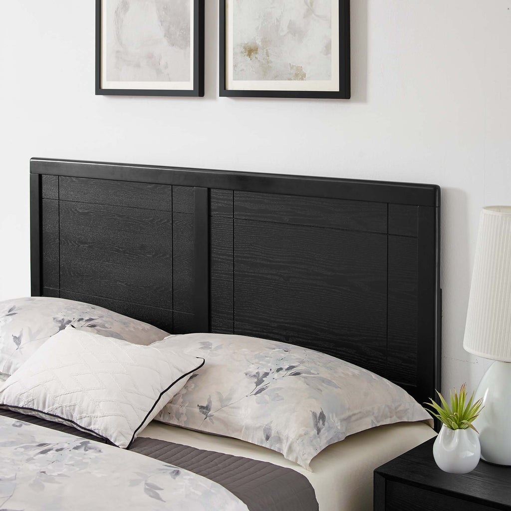 Marlee Wood Queen Platform Bed With Splayed Legs - Black
