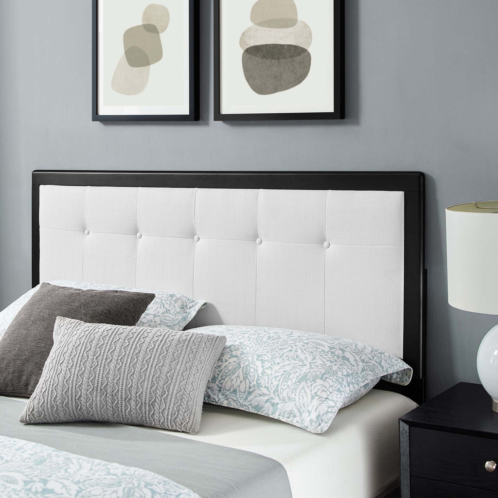 Willow Wood Queen Platform Bed With Splayed Legs - Black White