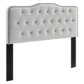 Sophia Tufted Performance Velvet Twin Headboard - Light Gray