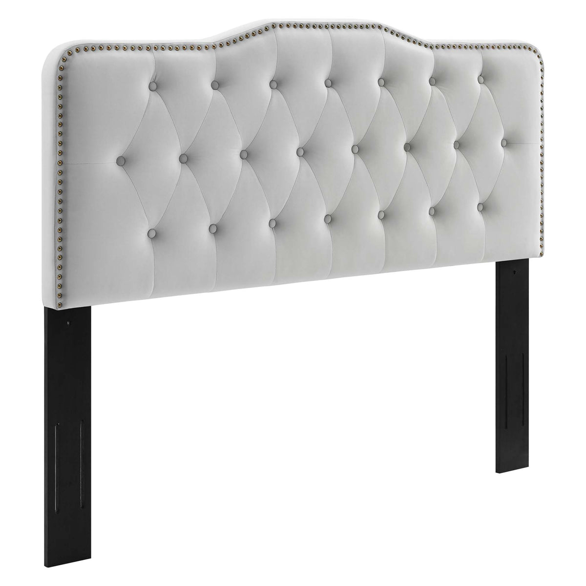 Sophia Tufted Performance Velvet Twin Headboard - Light Gray
