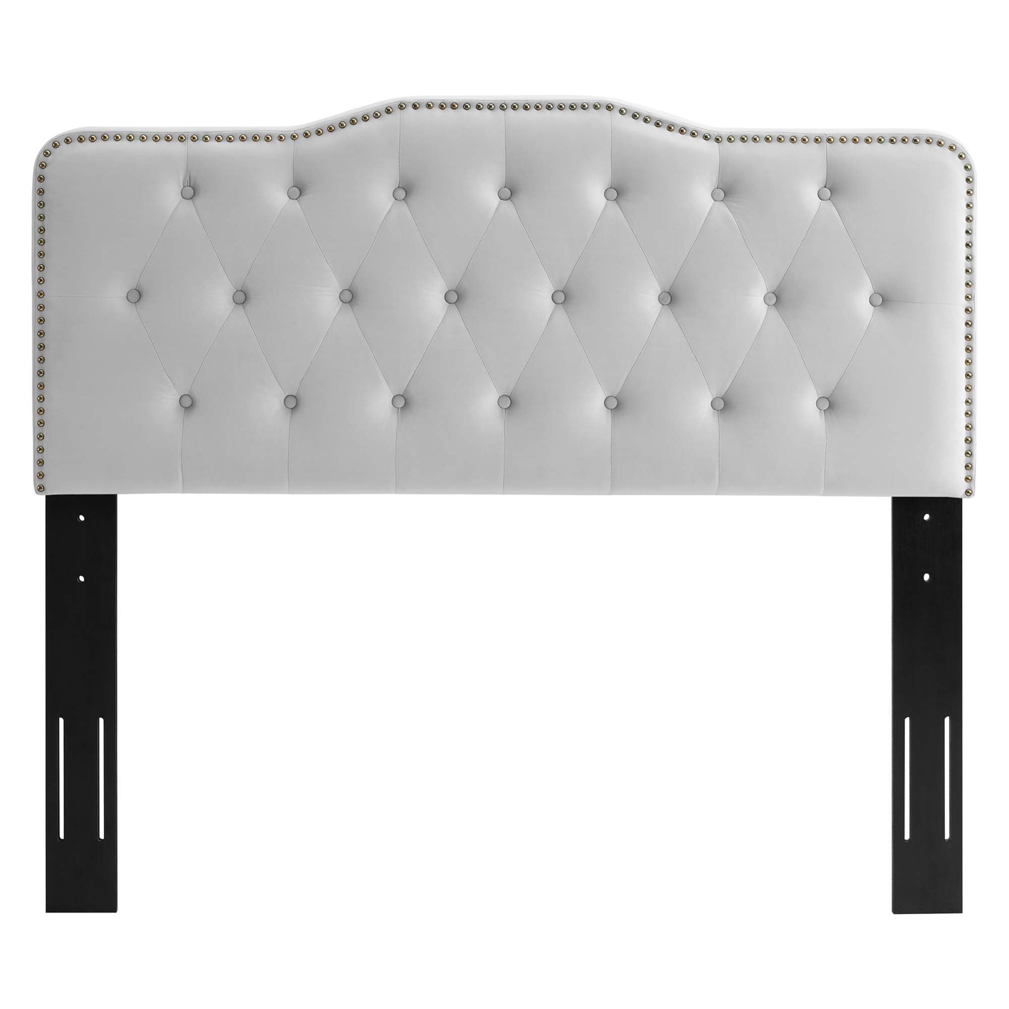 Sophia Tufted Performance Velvet Twin Headboard - Light Gray