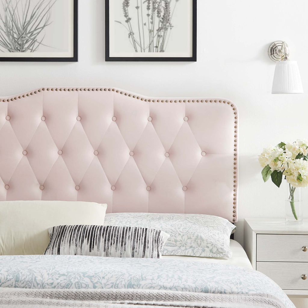 Sophia Tufted Performance Velvet Full/Queen Headboard - Pink
