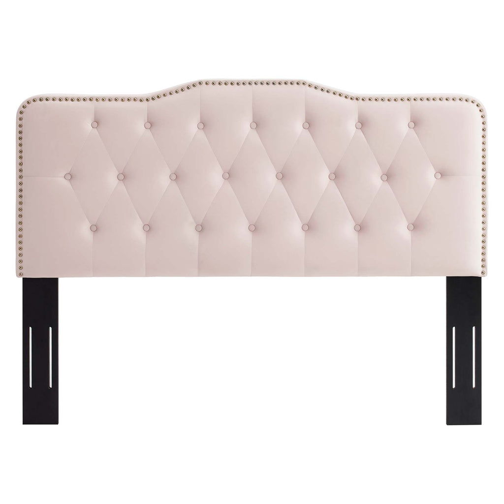 Sophia Tufted Performance Velvet Full/Queen Headboard - Pink