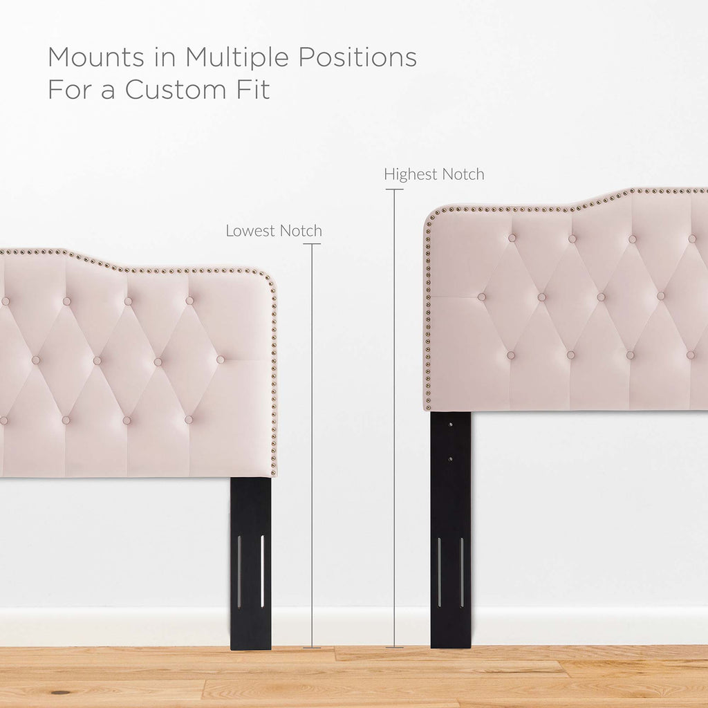 Sophia Tufted Performance Velvet Full/Queen Headboard - Pink