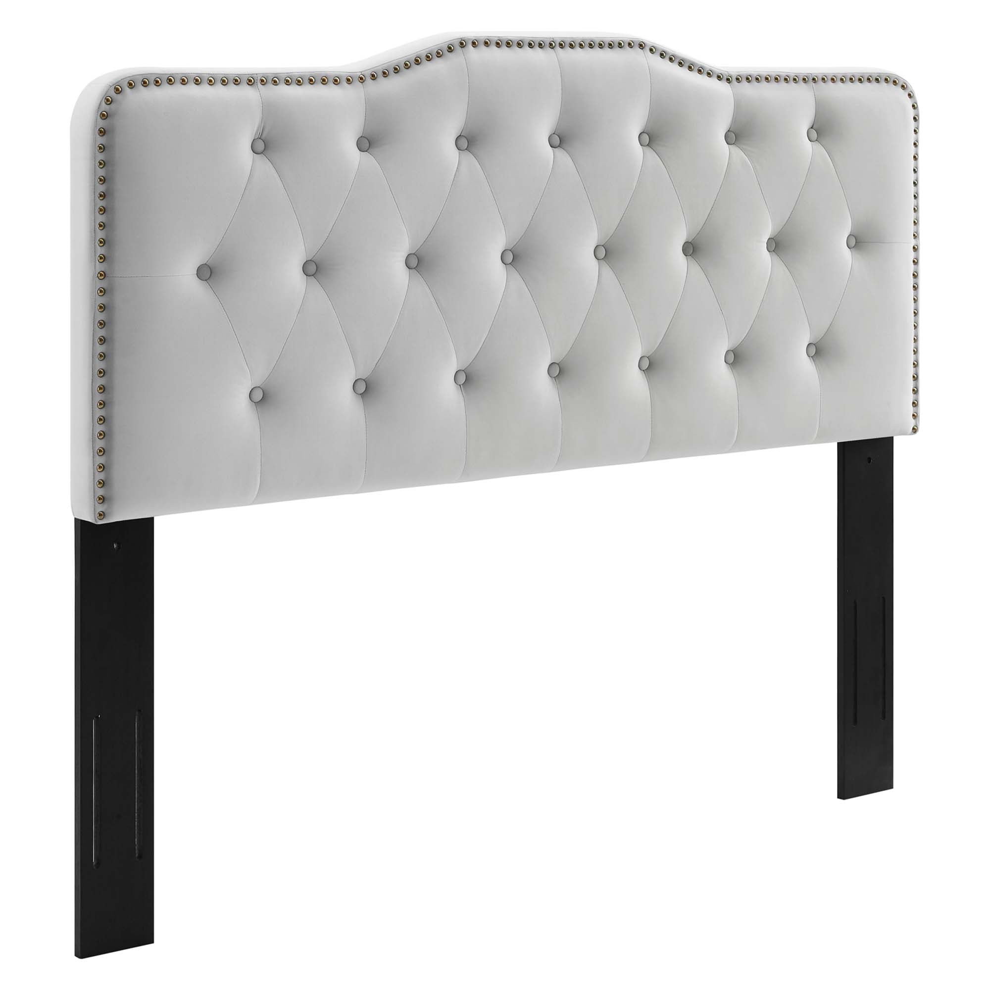 Sophia Tufted Performance Velvet King/California King Headboard - Light Gray