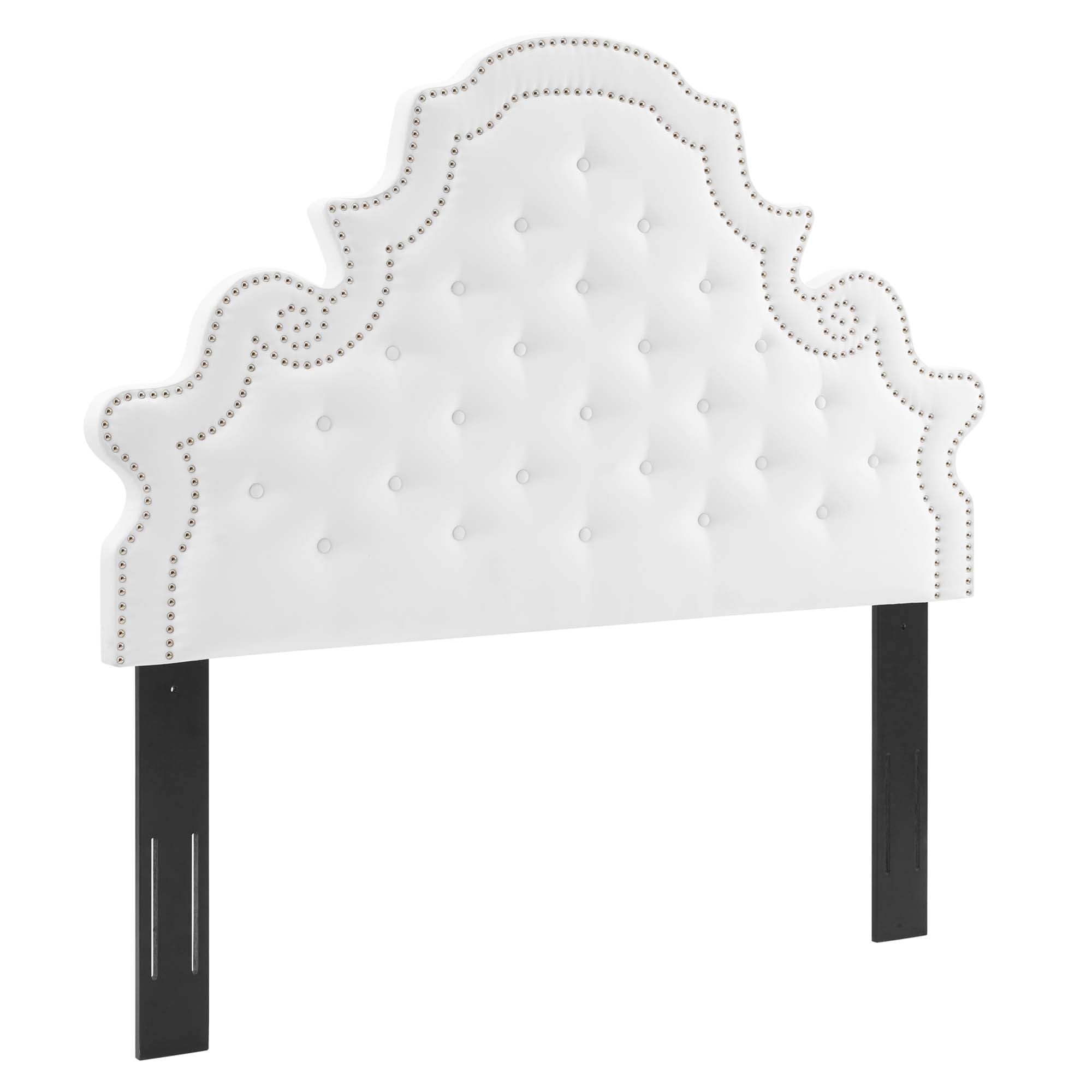 Diana Tufted Performance Velvet Twin Headboard - White
