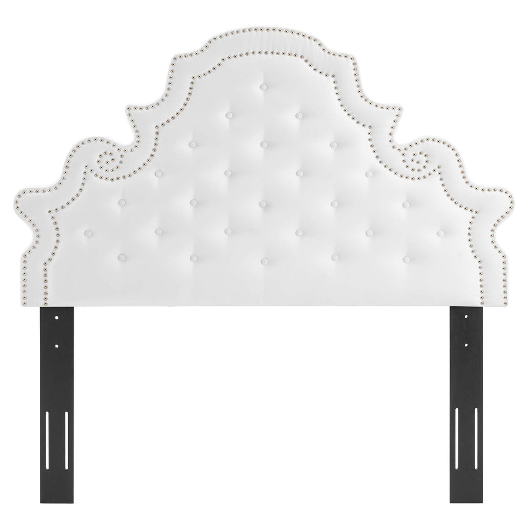 Diana Tufted Performance Velvet Twin Headboard - White