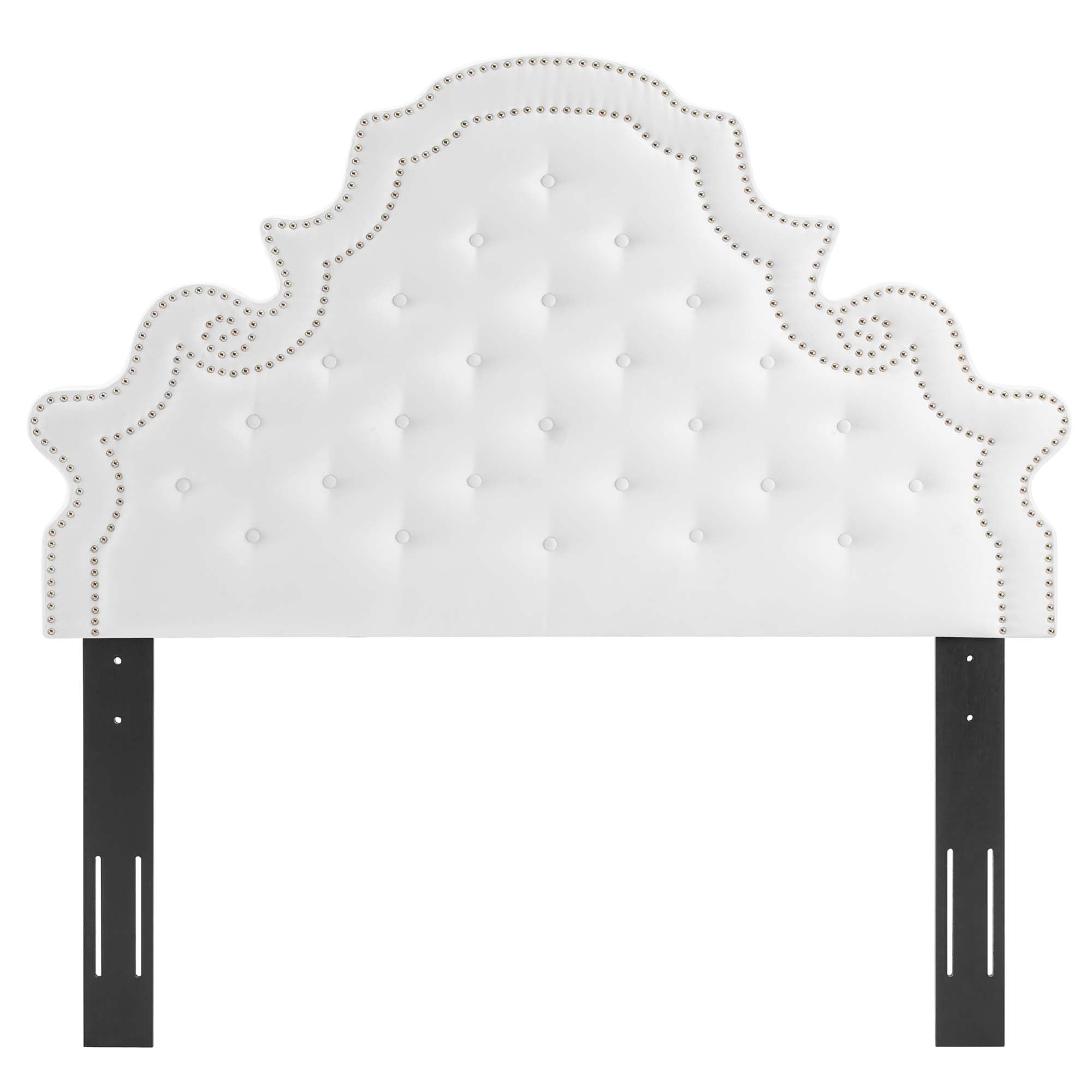 Gwyneth Tufted Performance Velvet Twin Platform Bed - White