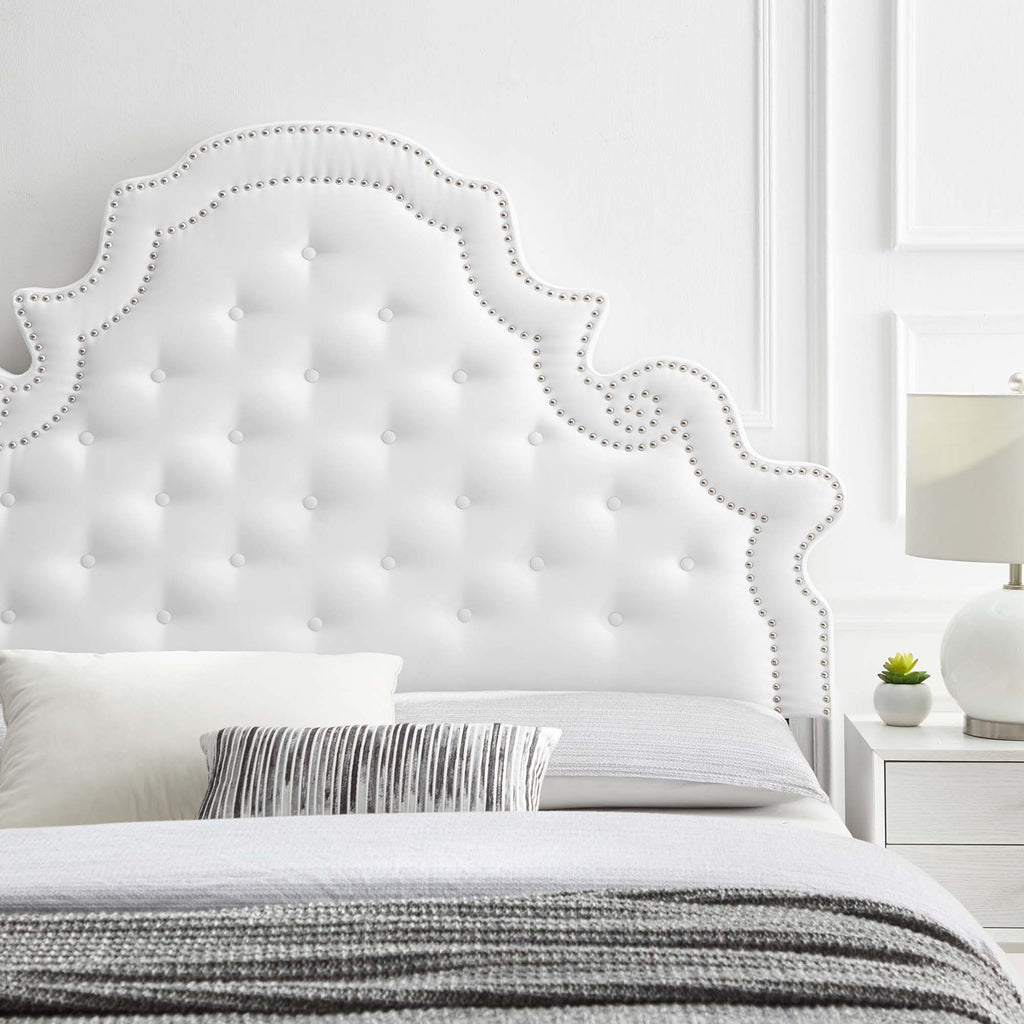 Diana Tufted Performance Velvet Twin Headboard - White