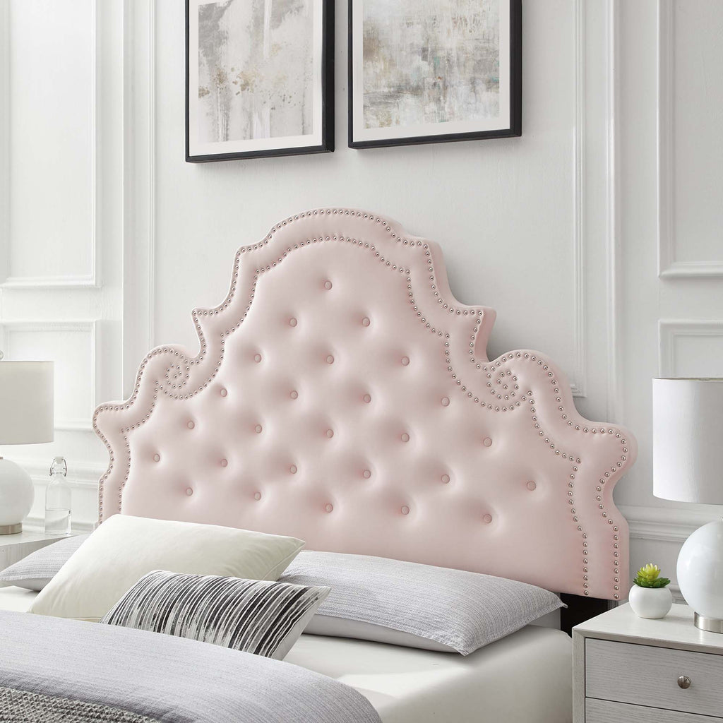 Diana Tufted Performance Velvet Full/Queen Headboard - Pink