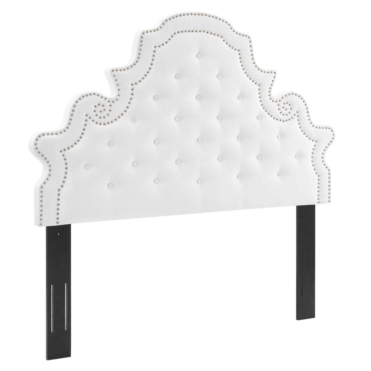 Diana Tufted Performance Velvet Full/Queen Headboard - White