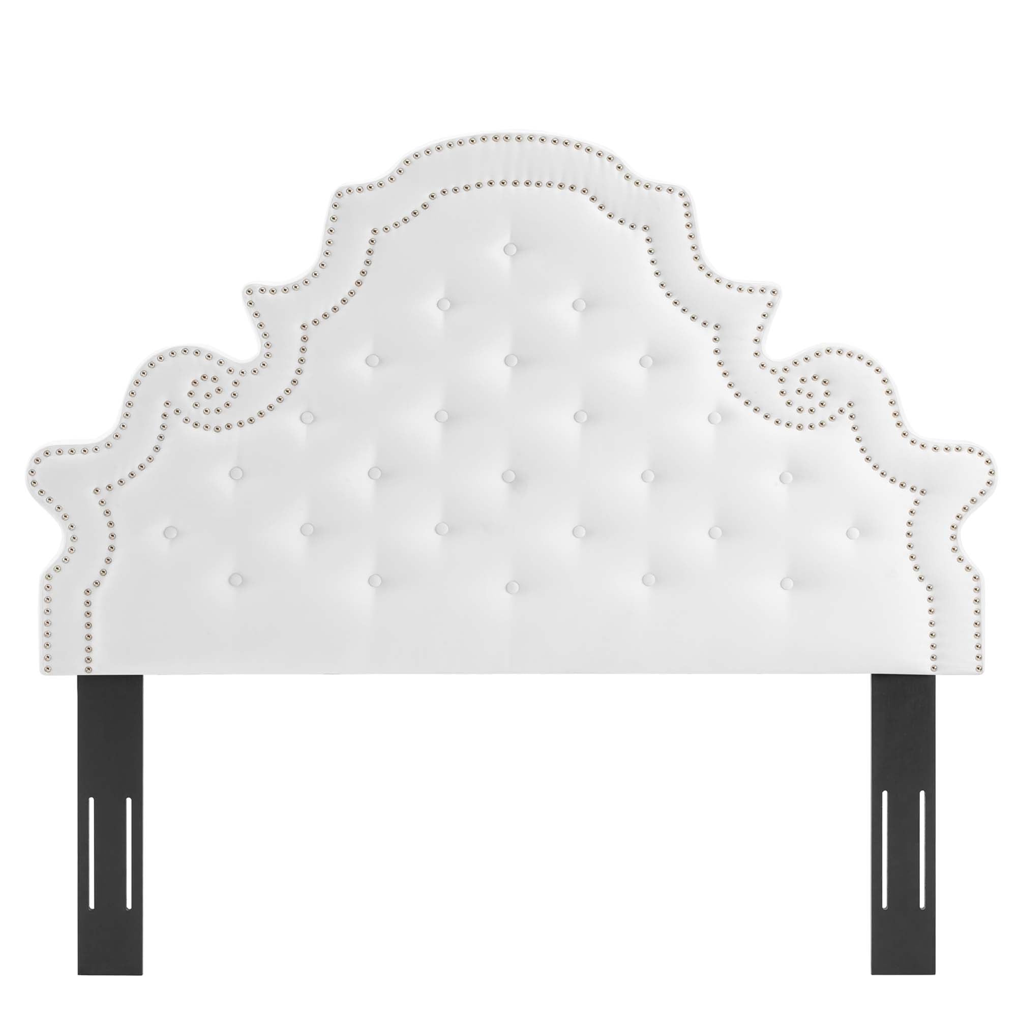 Diana Tufted Performance Velvet Full/Queen Headboard - White
