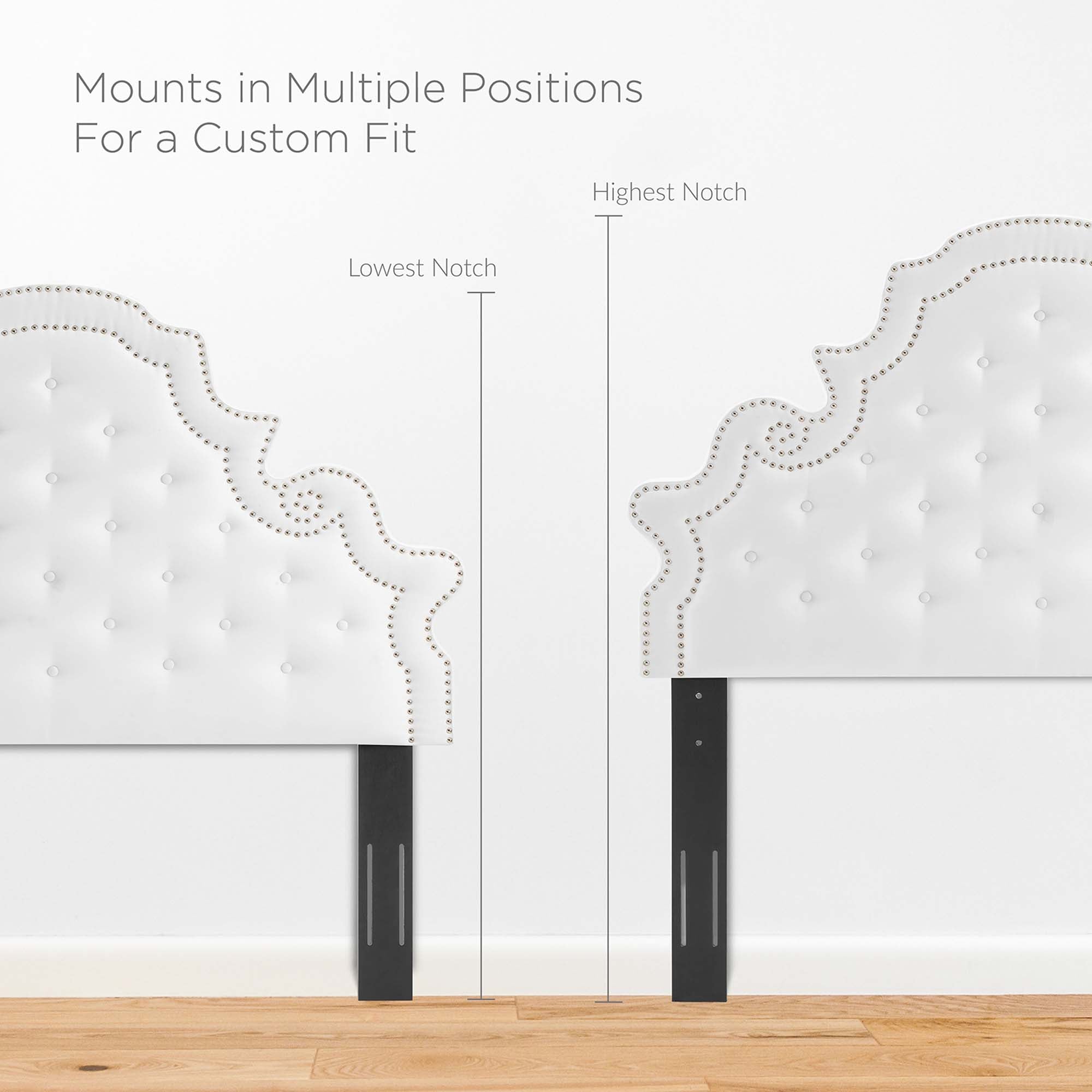 Diana Tufted Performance Velvet Full/Queen Headboard - White