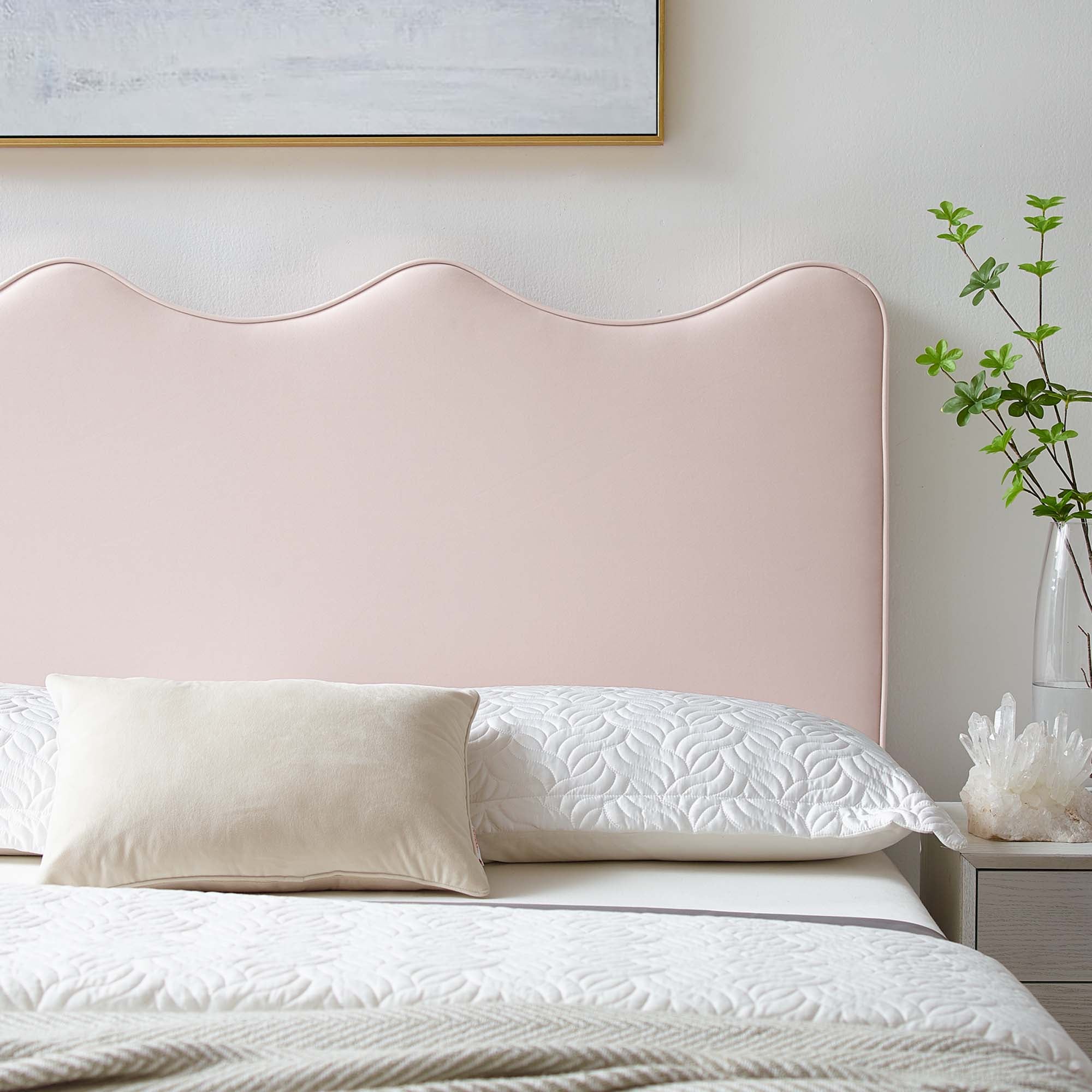 Athena Performance Velvet Twin Headboard - Pink