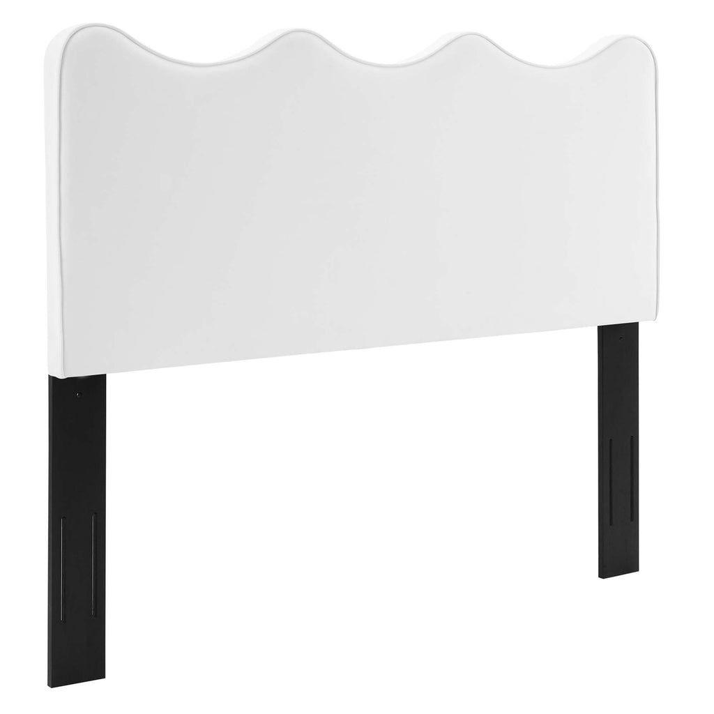 Athena Performance Velvet Twin Headboard - White